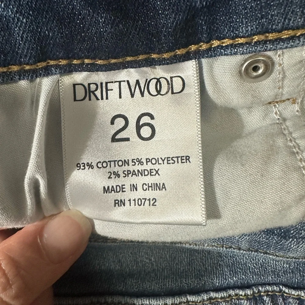 DRIFTWOOD Blue Flare Jeans with Floral Embroidery - Picture 12 of 12